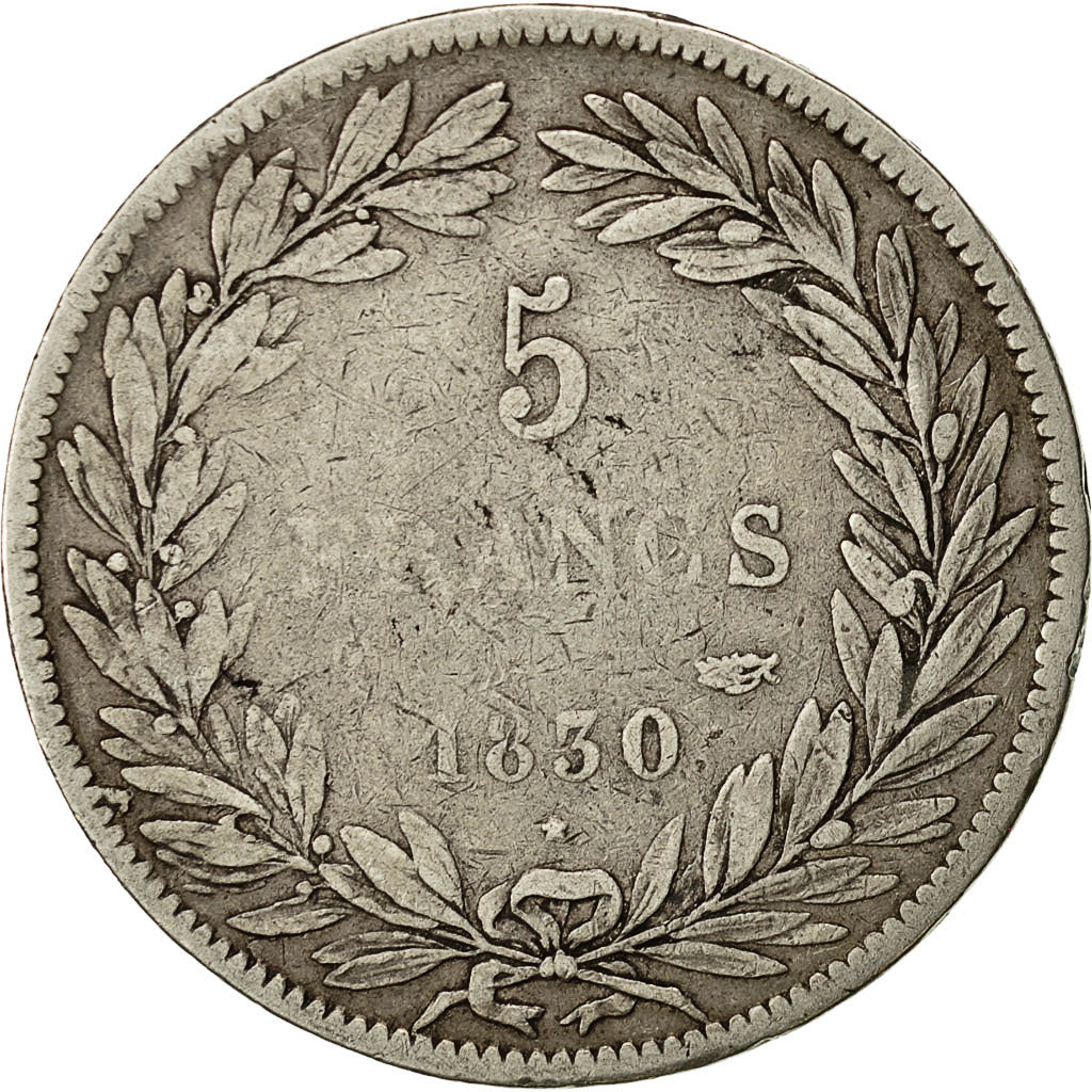 Coin, France, Louis-Philippe, 5 Francs, 1830, Nantes, VF(20-25), Silver