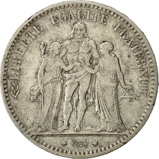 Coin, France, Hercule, 5 Francs, 1877, Bordeaux, VF(30-35), Silver, KM:820.2