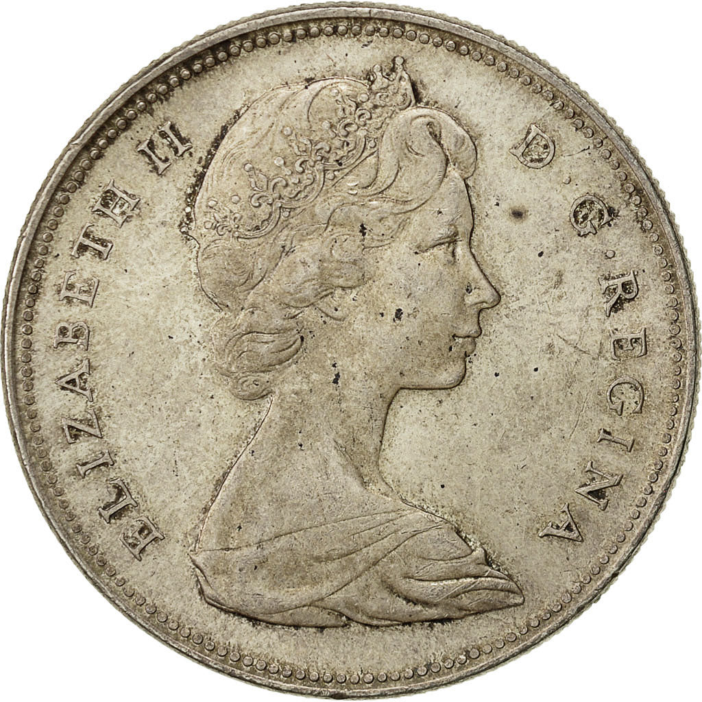 Coin, Canada, Elizabeth II, Dollar, 1965, Ottawa, EF(40-45), Silver, KM 64.1