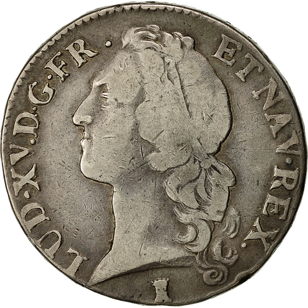 Monnaie, France, Louis XV, Écu au bandeau, 1742, Nantes, TB, Argent, Gad 322