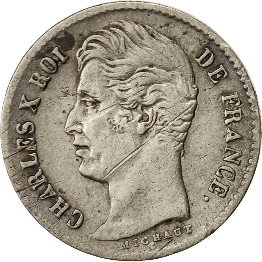 Coin, France, Charles X, 1/4 Franc, 1829, Paris, EF(40-45), Silver, KM:722.1