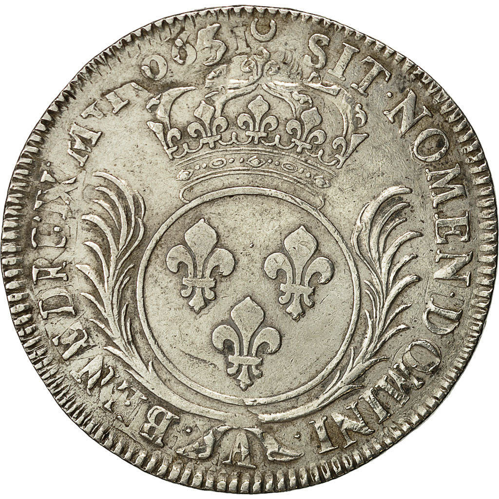 Munten, Frankrijk, Louis XIV, Écu aux palmes, Ecu, 1693, Paris, ZF, Zilver
