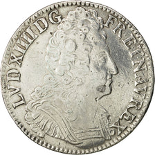 Coin, France, Louis XIV, Écu aux 3 couronnes, 1710, Limoges, EF(40-45), Gad 229