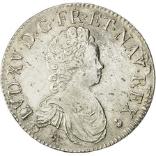 Münze, Frankreich, Louis XV, Écu Vertugadin, Ecu, 1716, Reims, SS+, Silber