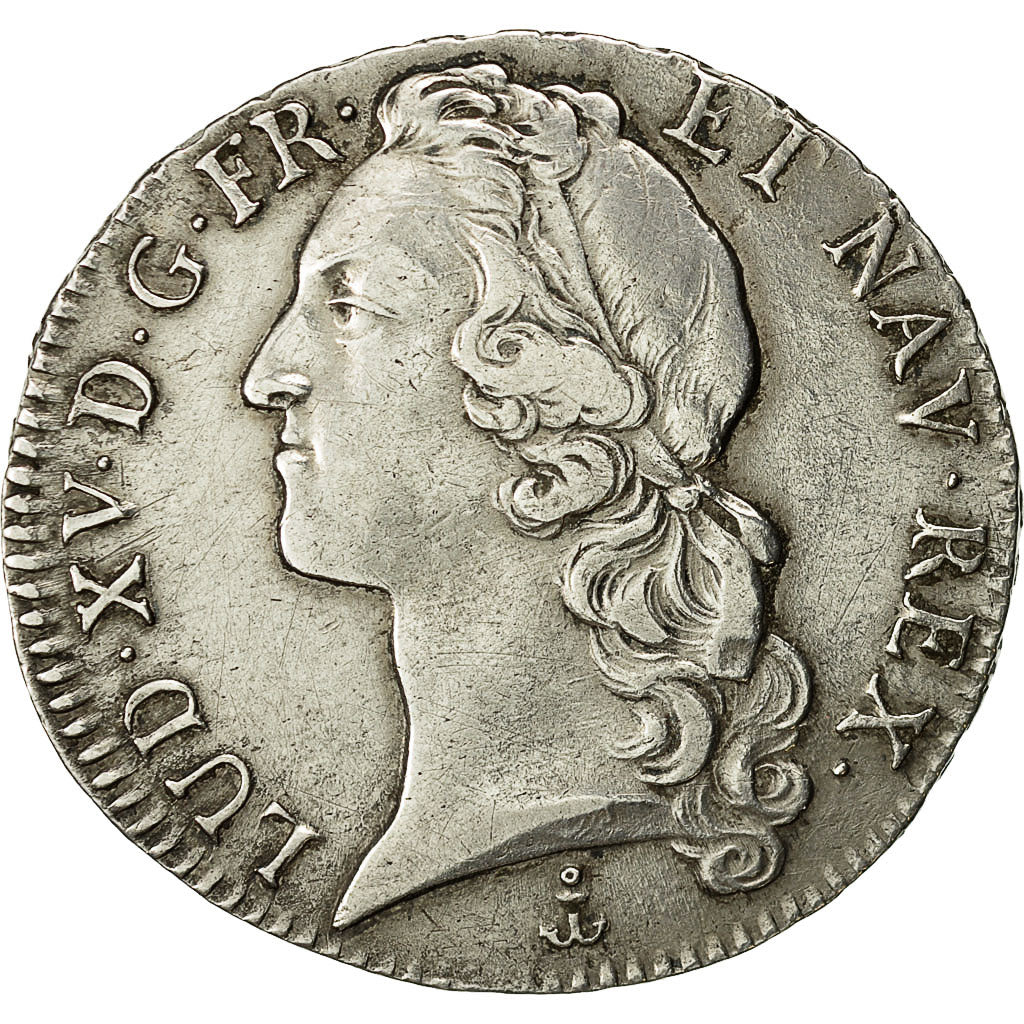 Coin, France, Louis XV, Écu au bandeau, Ecu, 1743, Dijon, EF(40-45), Silver