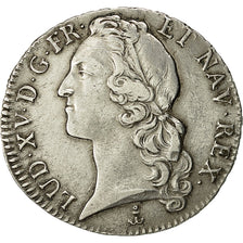 Coin, France, Louis XV, Écu au bandeau, Ecu, 1743, Dijon, EF(40-45), Silver