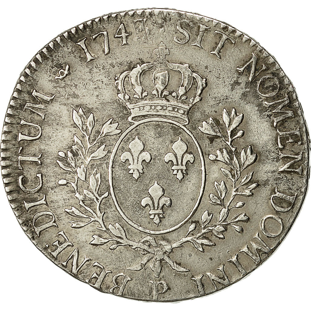 Coin, France, Louis XV, Écu au bandeau, Ecu, 1743, Dijon, EF(40-45), Silver