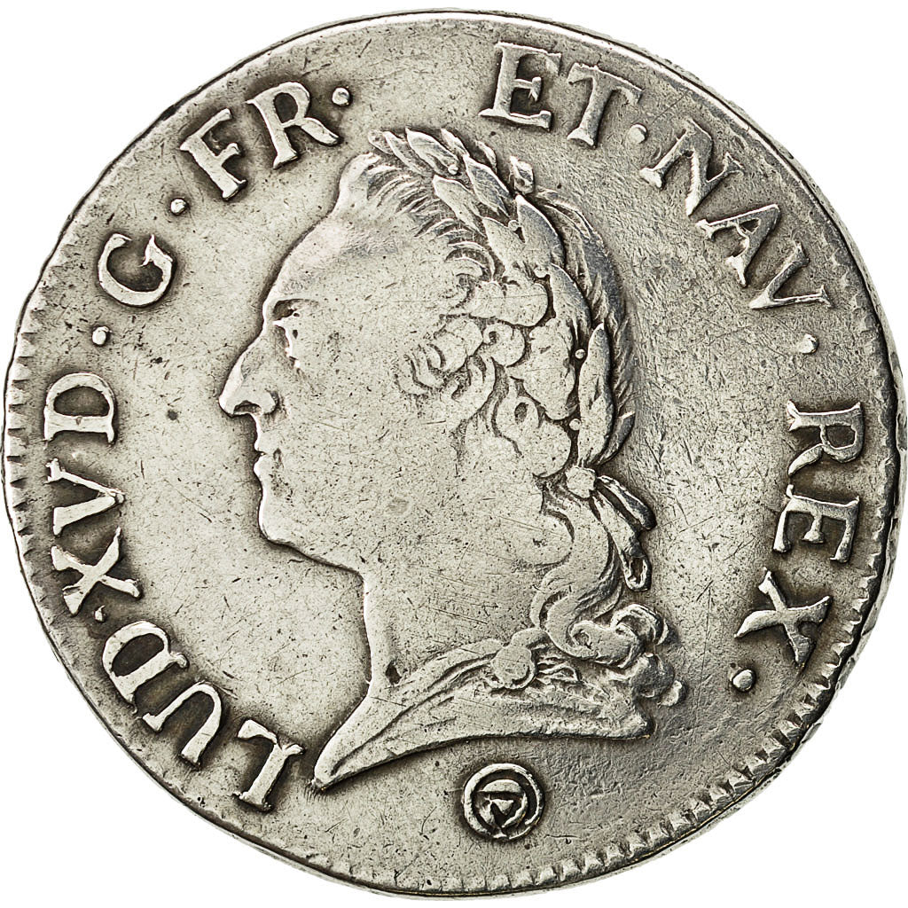 Coin, France, Louis XV, Écu à la vieille tête, 1773, Perpignan, Gadoury 323