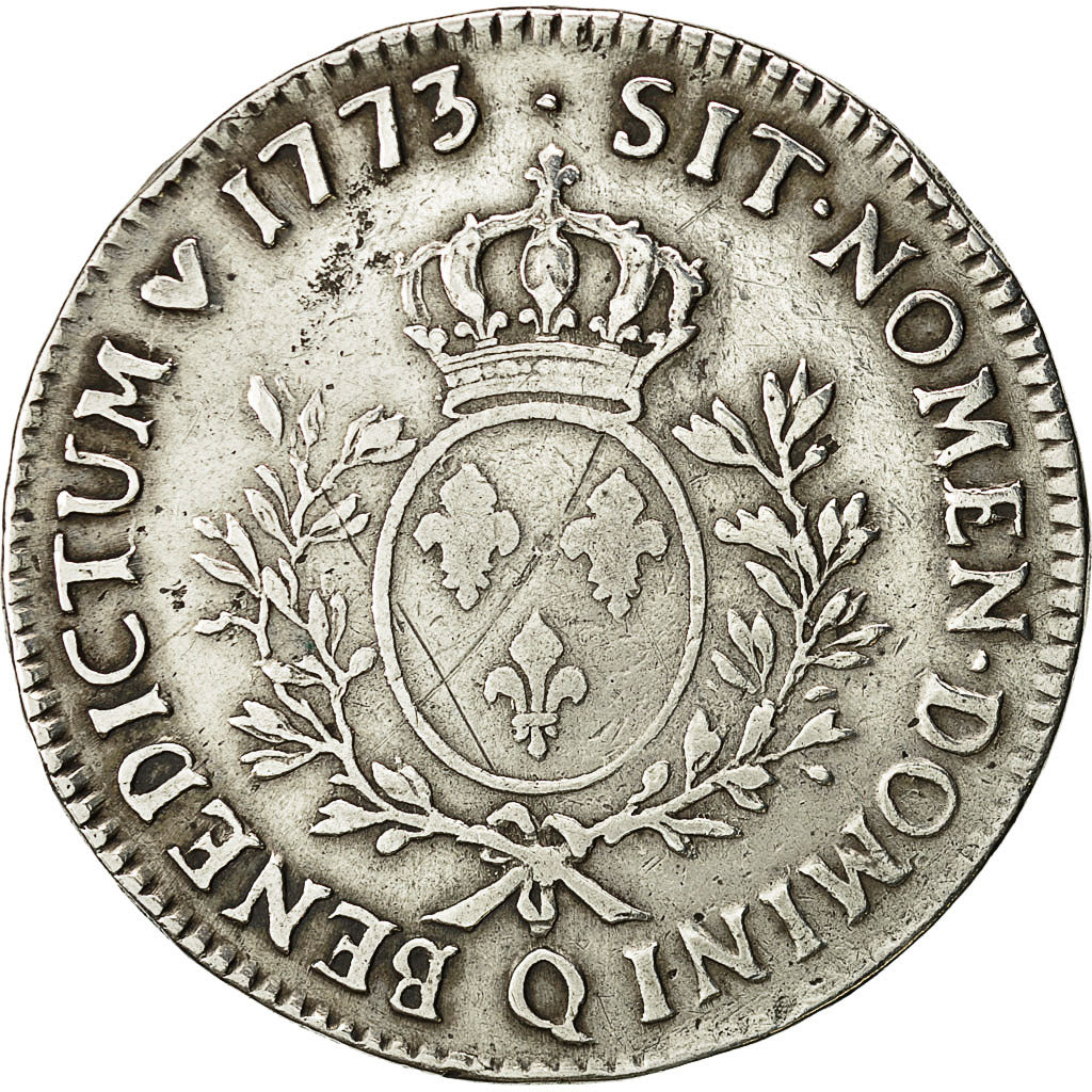Coin, France, Louis XV, Écu à la vieille tête, 1773, Perpignan, Gadoury 323