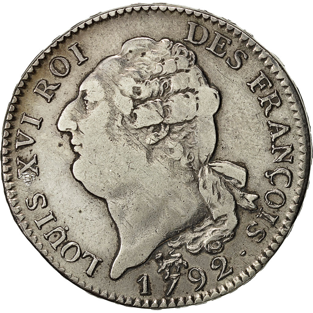 Münze, Frankreich, Louis XVI, Écu de 6 livres françois, ECU, 6 Livres, 1792