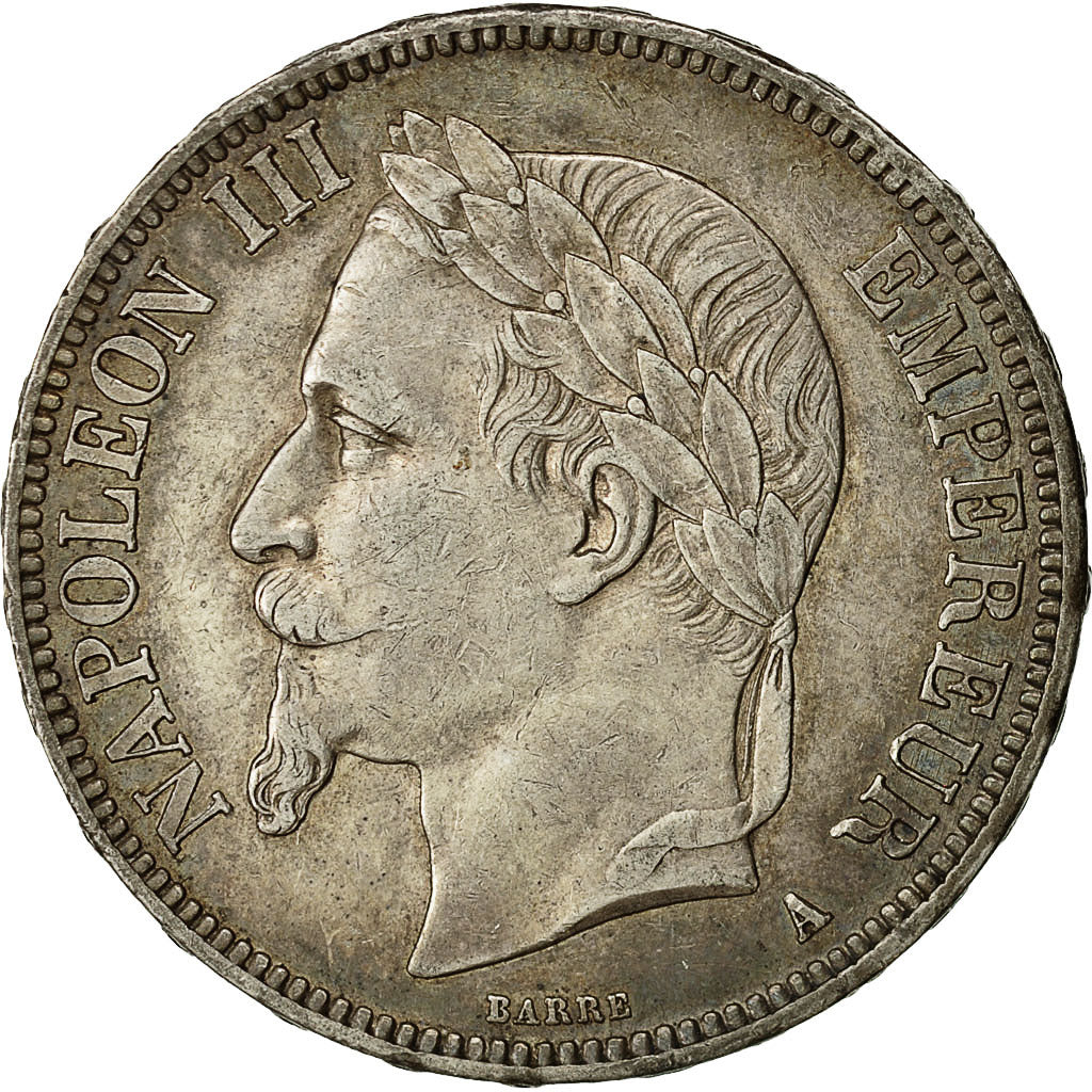 Monnaie, Second Empire, Napoléon III, 5 Francs, 1868, Paris, TTB+, Gadoury 739
