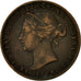 Moneda, Jersey, Victoria, 1/13 Shilling, 1866, MBC, Bronce, KM:5