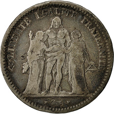Coin, France, Hercule, 5 Francs, 1848, Strasbourg, VF(20-25), Silver, KM:756.2