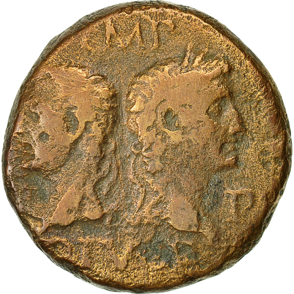 Monnaie, Auguste et Agrippa, Dupondius, Nîmes, TB, Cuivre, RIC 160