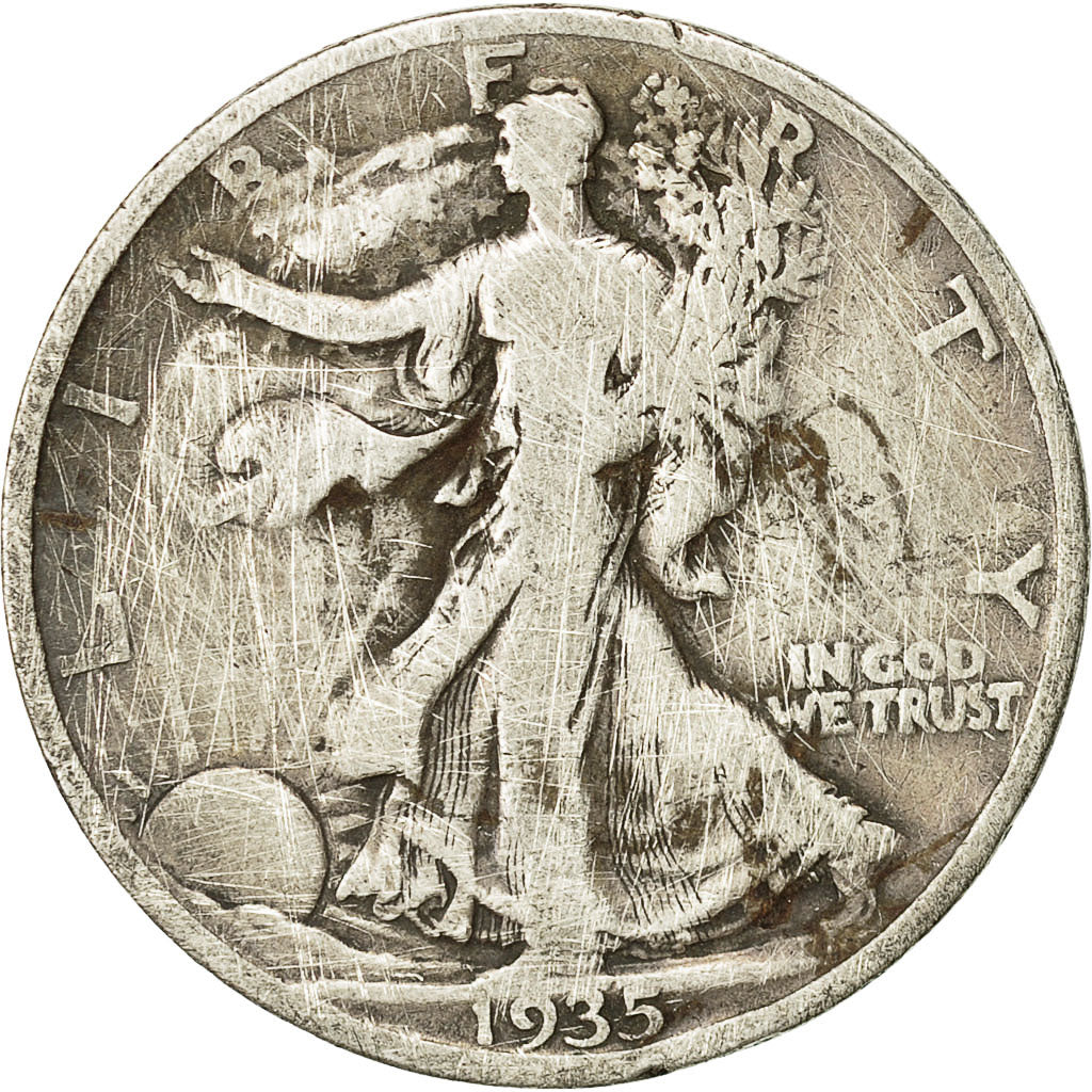 Coin, United States, Walking Liberty Half Dollar, 1935, San Francisco, KM 142