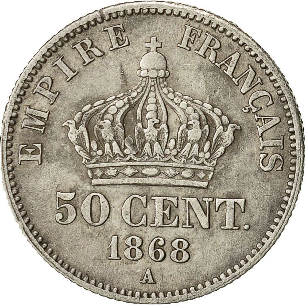 Münze, Frankreich, Napoleon III, Napoléon III, 50 Centimes, 1868, Paris, SS+