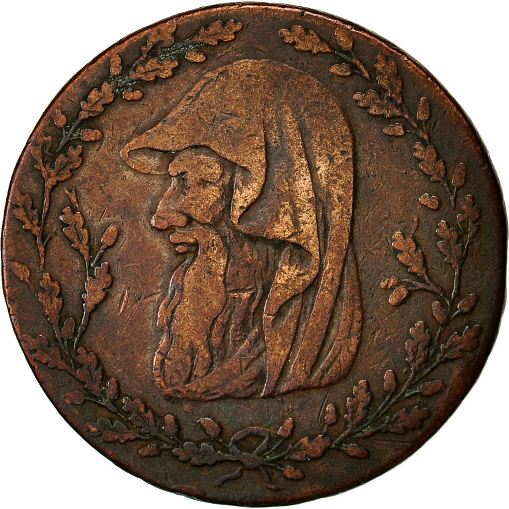 Coin, Great Britain, North Wales, Halfpenny Token, 1793, VF(30-35), Copper