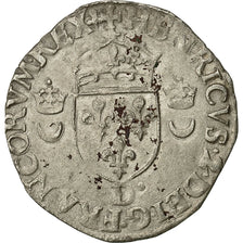 Coin, France, Henri II, Douzain aux croissants, 1553, Lyons, EF(40-45), Billon