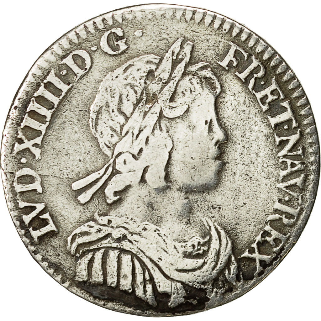 Moneta, Francia, Louis XIV, 1/12 Écu à la mèche courte, 1/12 ECU, 10 Sols