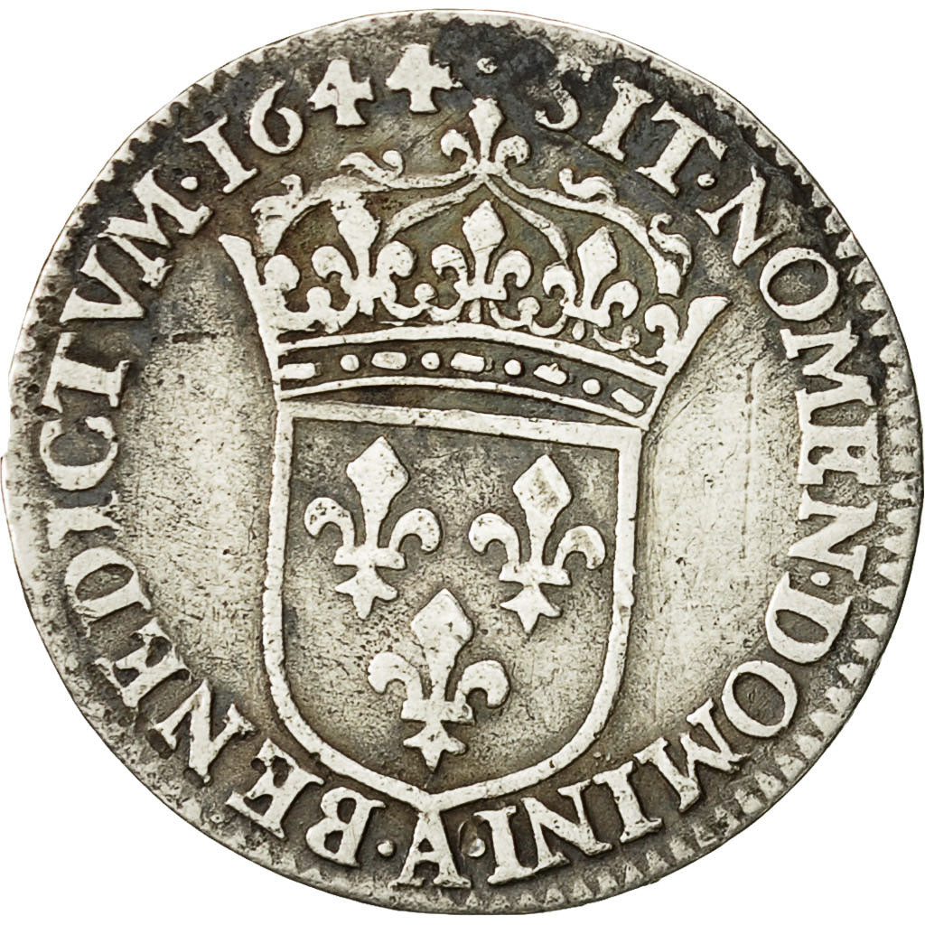 Moneta, Francia, Louis XIV, 1/12 Écu à la mèche courte, 1/12 ECU, 10 Sols