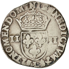Moneta, Francia, Henri III, 1/4 Ecu, 1588, Bayonne, MB+, Argento, Sombart:4662