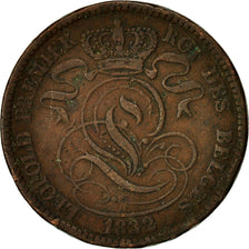 Coin, Belgium, Leopold I, 10 Centimes, 1832, VF(30-35), Copper, KM 2.1