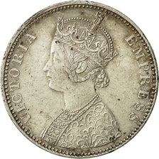 Moneda, INDIA BRITÁNICA, Victoria, Rupee, 1887, Bombay, MBC+, Plata, KM:492