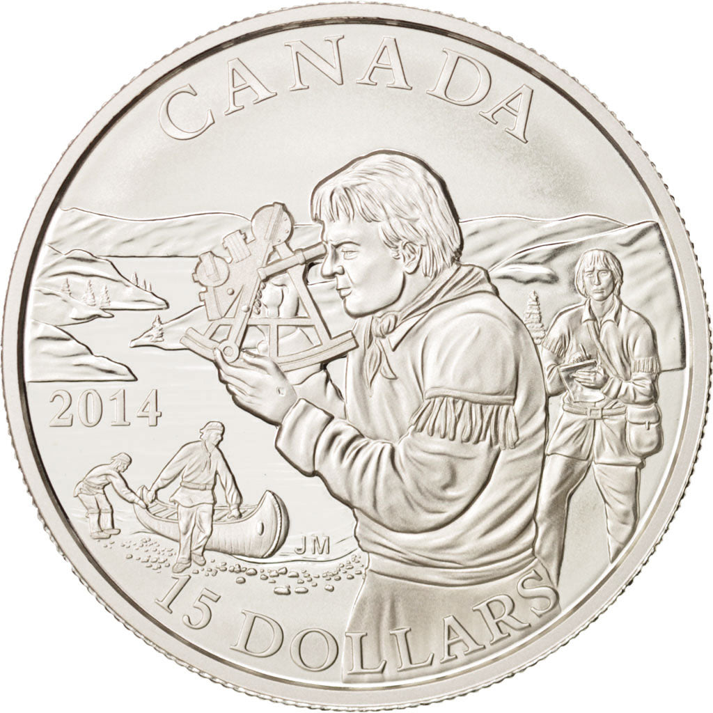 Canada, West Coast Exploration, 15 Dollars, 2014, Silver