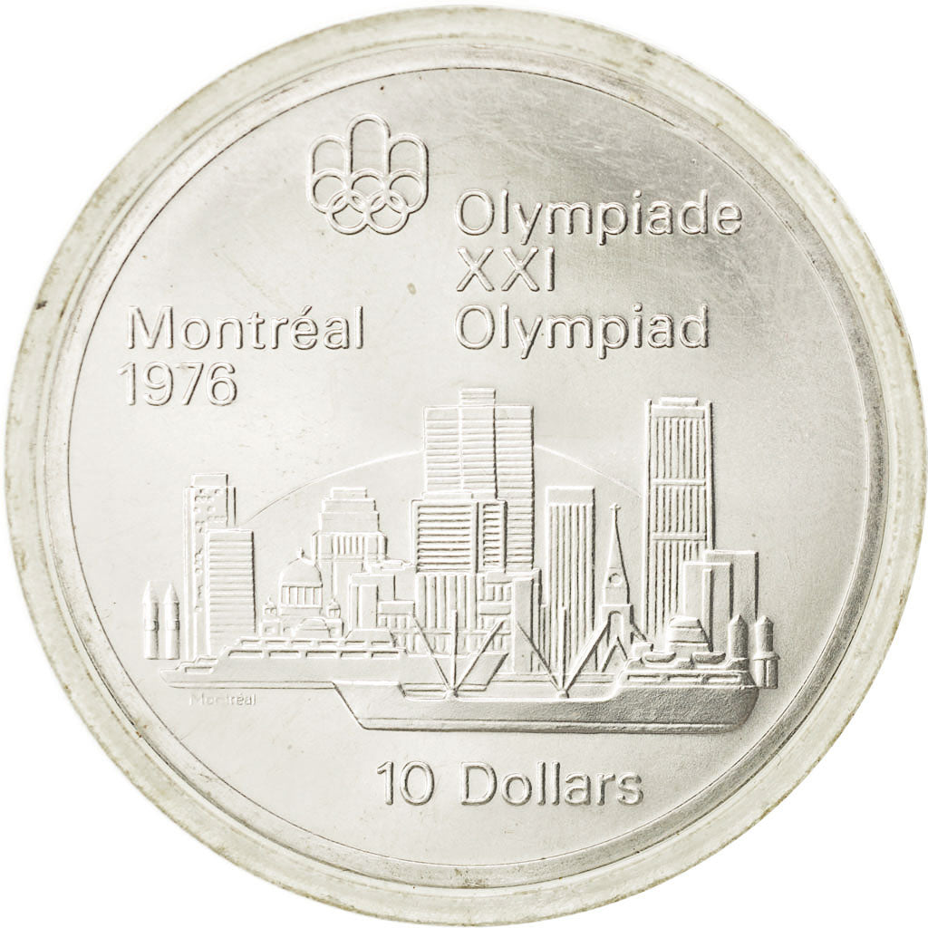 Coin, Canada, Elizabeth II, 10 Dollars Olympics, 1973, MS(65-70), Silver, KM 87