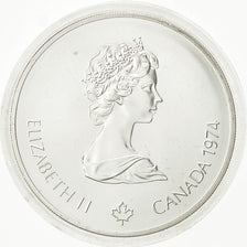 Coin, Canada, Elizabeth II, 5 Dollars Olympics, 1974, MS(65-70), Silver, KM 89