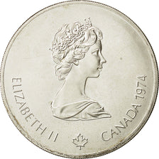 Coin, Canada, Elizabeth II, 5 Dollars Olympics, 1974, MS(63), Silver, KM 89
