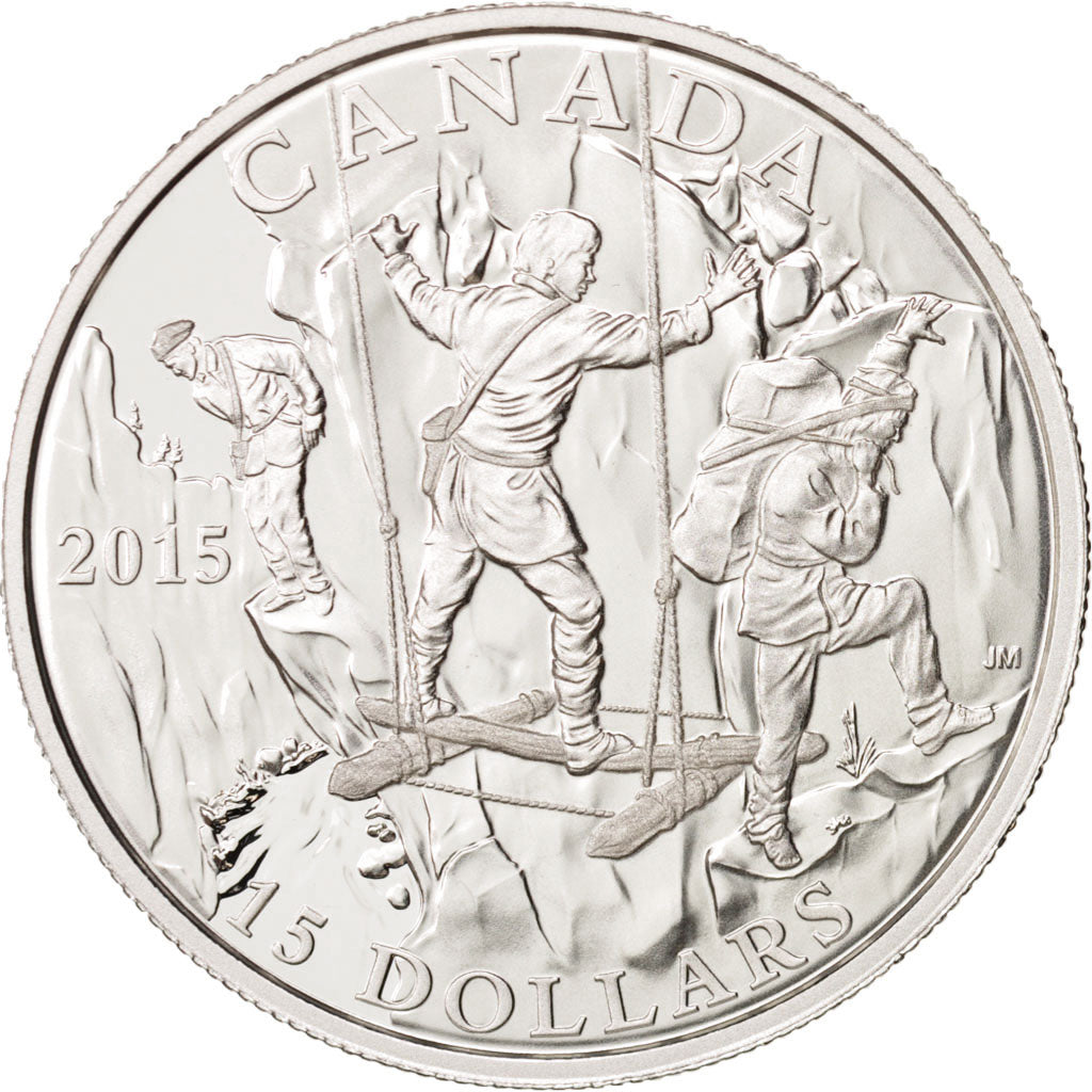 Canada, Wild River Exploration, 15 Dollars, 2015, Silver