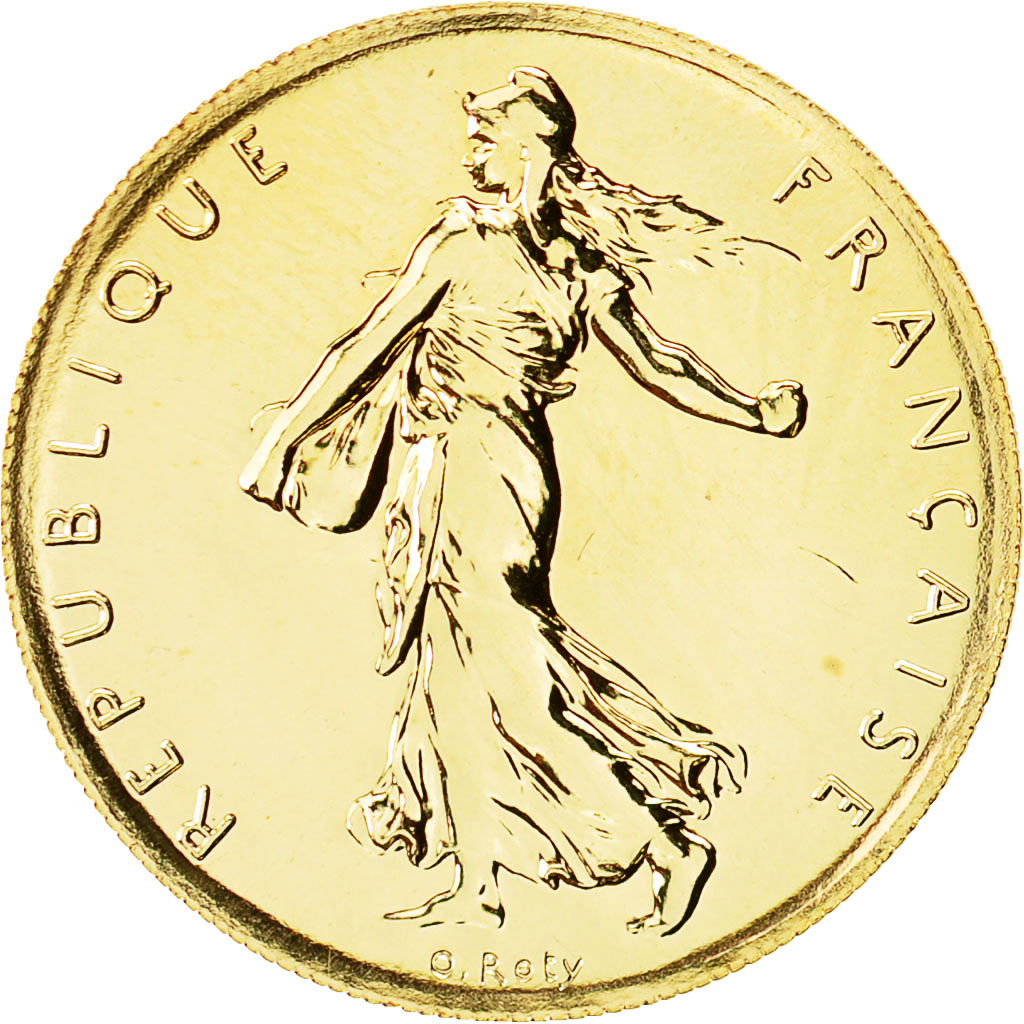 Monnaie, France, Semeuse, Franc, 2001, Paris, FDC, Or, Gadoury 474a, KM 925.1a