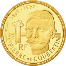 Monnaie, France, 500 Francs or Pierre de Coubertin, 1991, FDC, Gadoury C23