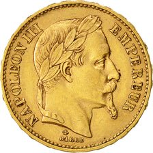 Moneta, Francia, Napoleon III, Napoléon III, 20 Francs, 1870, Paris, BB+, Oro