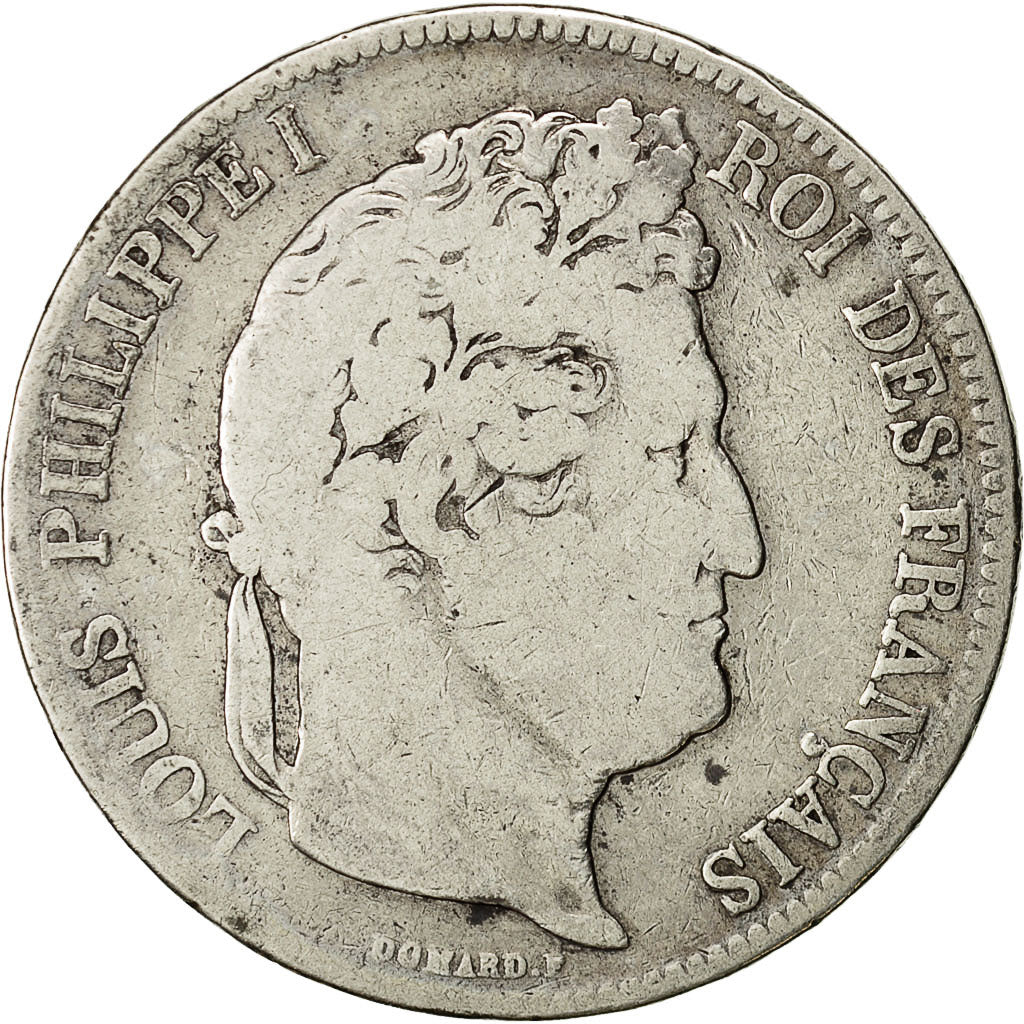 Coin, France, Louis-Philippe, 5 Francs, 1835, Limoges, F(12-15), Silver