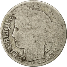 Moneta, Francia, Cérès, 50 Centimes, 1872, Bordeaux, B, Argento, KM:834.2