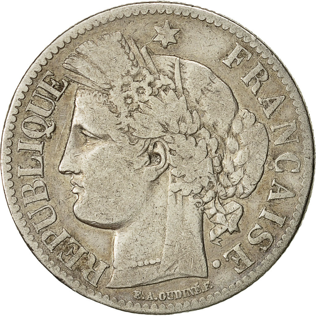 Monnaie, France, Cérès, 2 Francs, 1873, Paris, TB+, Argent, Gadoury:530a