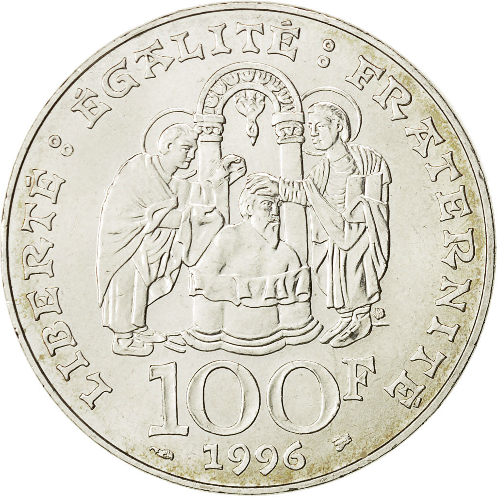Monnaie, France, Clovis, 100 Francs, 1996, SUP+, Argent, Gadoury:953, KM:1180