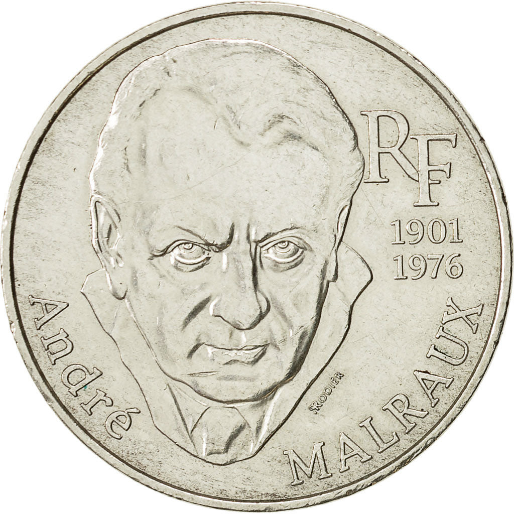 Coin, France, André Malraux, 100 Francs, 1997, MS(63), Silver, KM:1188