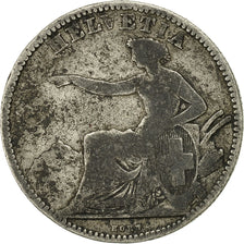 Monnaie, Suisse, 2 Francs, 1860, Bern, B+, Argent, KM:10a