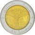 Coin, YEMEN REPUBLIC, 20 Rials, 2004, MS(63), Bi-Metallic, KM:29