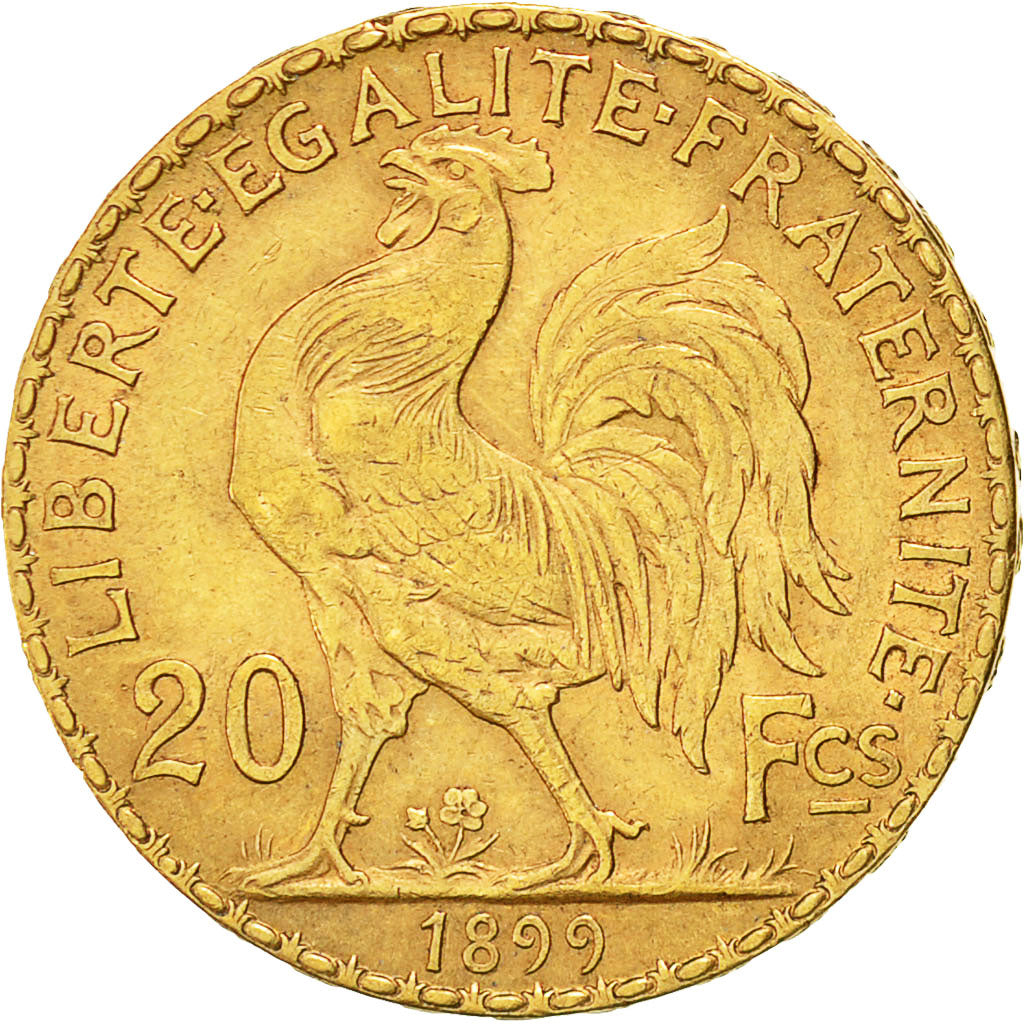 Coin, France, Marianne, 20 Francs, 1899, Paris, AU(55-58), Gold, KM:847