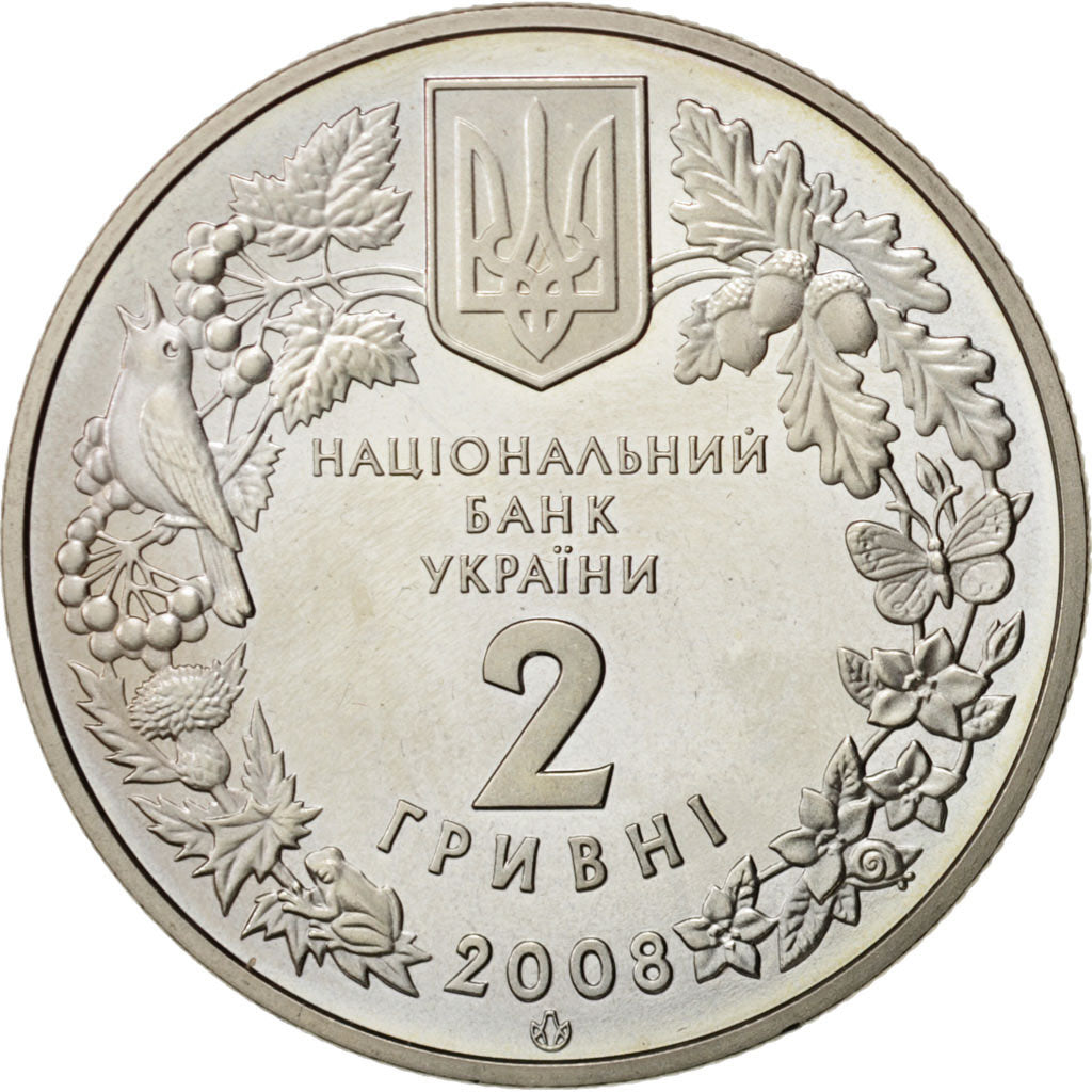 Ukraine, Aegypius Monachus, 2 Hryvni, 2008, Kyiv