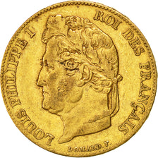 Munten, Frankrijk, Louis-Philippe, 20 Francs, 1839, Paris, ZF+, Goud, KM:750.1
