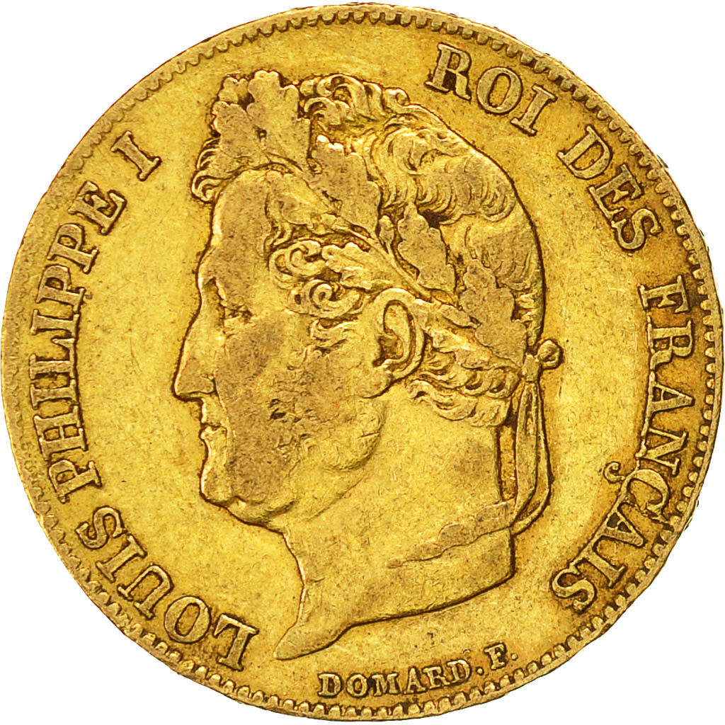 Moneda, Francia, Louis-Philippe, 20 Francs, 1841, Lille, MBC, Oro, KM:750.5