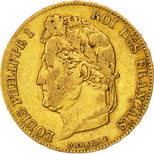 Moneda, Francia, Louis-Philippe, 20 Francs, 1841, Lille, MBC, Oro, KM:750.5