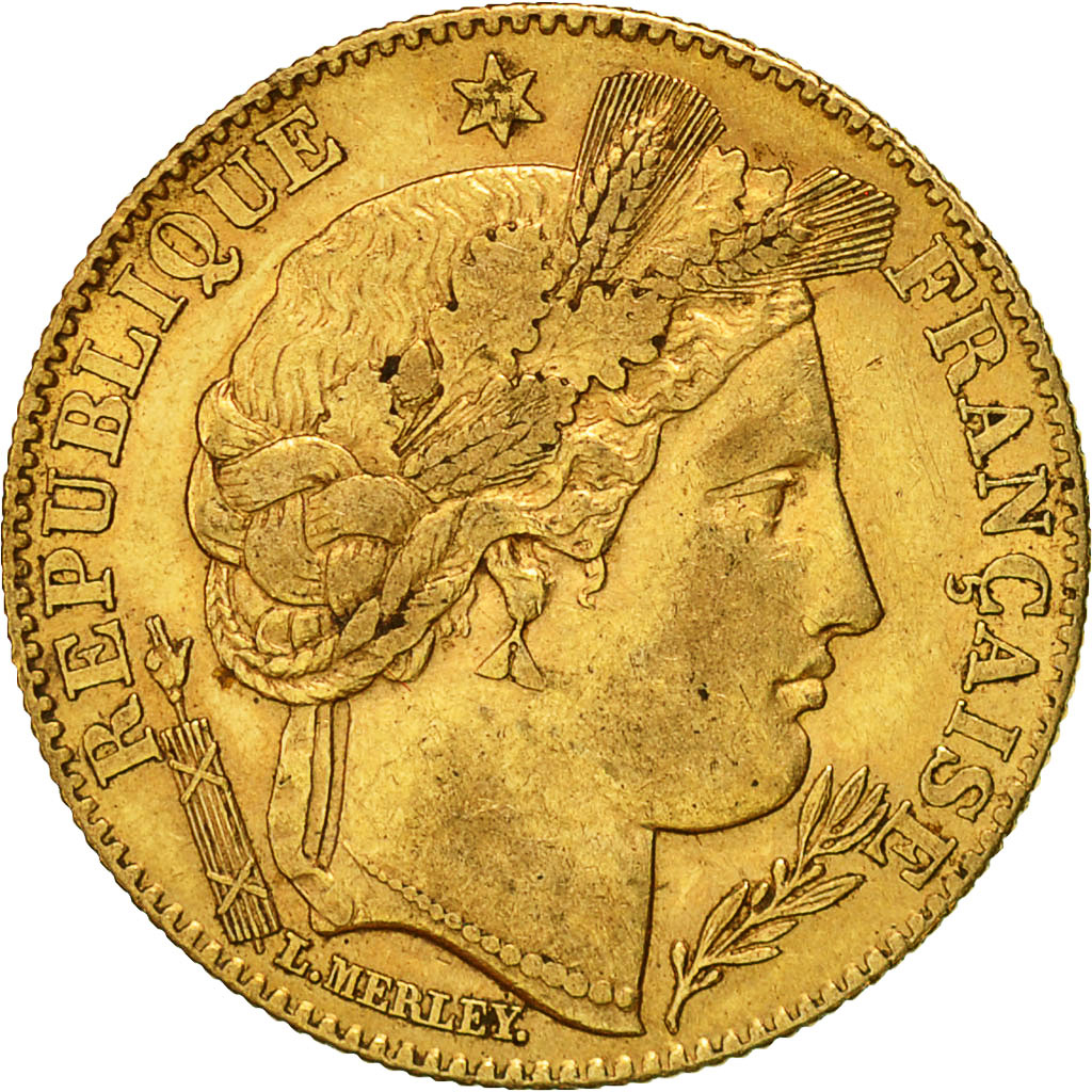 Coin, France, Cérès, 10 Francs, 1899, Paris, EF(40-45), Gold, KM:830