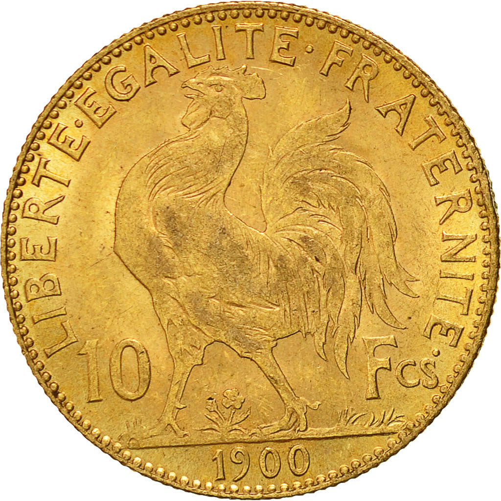 Coin, France, Marianne, 10 Francs, 1900, Paris, EF(40-45), Gold, KM:846
