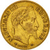 Coin, France, Napoleon III, 10 Francs, 1866, Strasbourg, EF(40-45), Gold